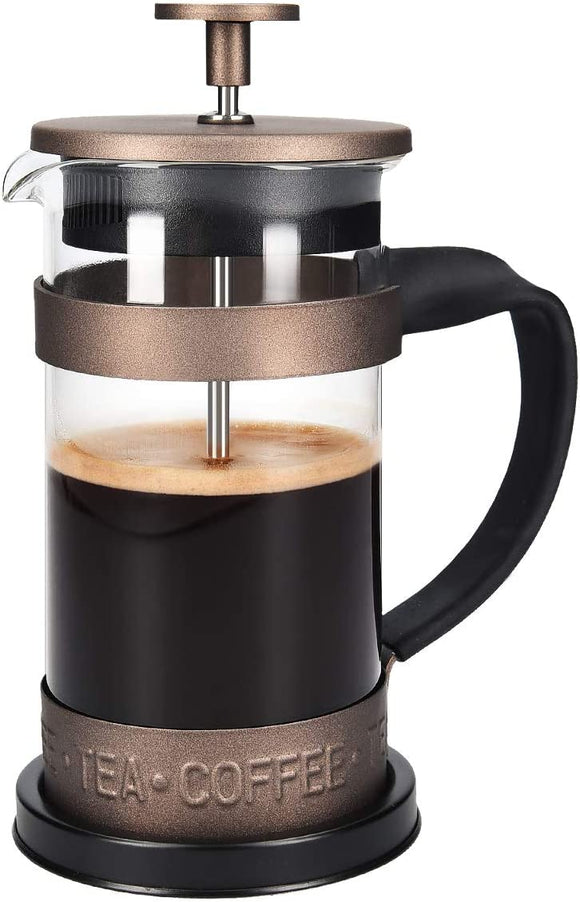 Navaris French Press Kaffeebereiter mit Edelstahl Filter - 350 ml Stempelkanne